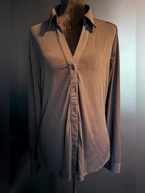 Classic Black Silk Blouse